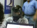 Probando el casco en Mburucuya Probando el casco en Mburucuya