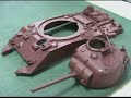 Tamiya Sherman pintado com pincel
