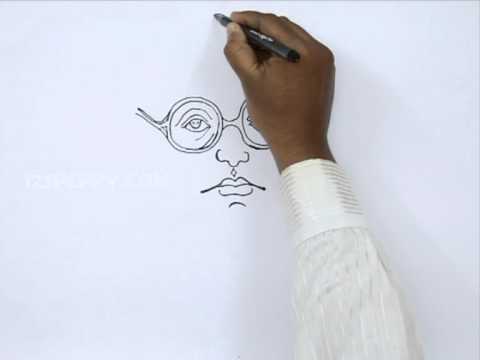how to draw bhagat singh