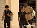 The Jonas Brothers seen running errands