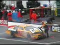 Scott Wimmer #22 car scrunched at Pocono 500 6/13/04