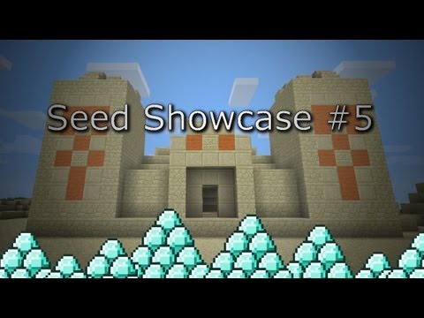 (1.4.7) Minecraft: INSANE SEED! Desert Temple with Diamonds Spawn + Double Ravine w/More Diamonds