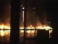 DV-505-1  MAY 14 2006  MAPLE RIDGE BARGE FIRE FLOATING DOWN THE FRASER RIVER