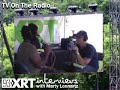 marty lennartz of 93xrt interviews kyp malone of tv on the radio at the 2007 lollapalooza music festival.