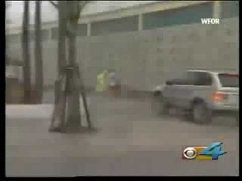 Wind Blows Kite Surfer Into Building