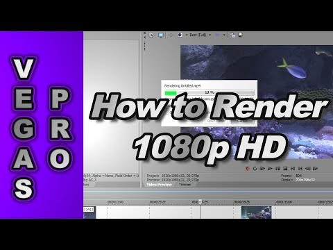 how to render sony vegas for youtube