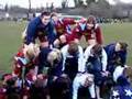 Hallam Uni Womens Soccer Team`s Celebratory `Pyramid`