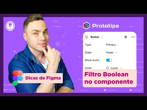 Como usar propriedades booleanas de componentes no Figma |  Dica de Figma