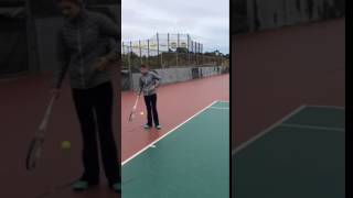 The Pedersen Sisters, Working on their Serve