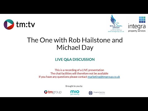 TMTV: The One with Michael Day and Rob Hailstone. Live Q and A lockdown webinar 15.4.2020