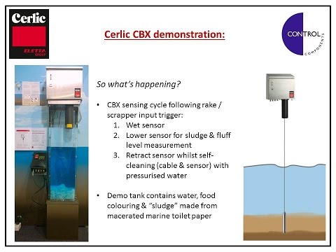 Cerlic CBX sludge blanket monitor in action - demonstration image