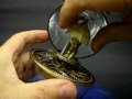 Fanex boite oeuf musique en cristal peint. Handpaint music crystal egg