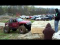 Custom Differentials Mudrun 2011 S10 V8 Rock Crawler with Bobbed Bed Head On Obstacle