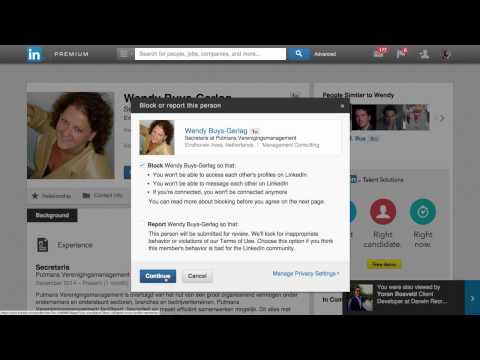 how to block someone on linkedin