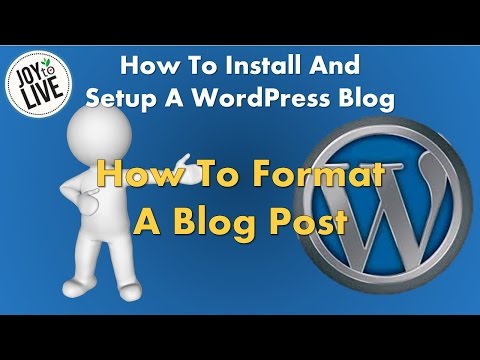 how to format a wordpress post