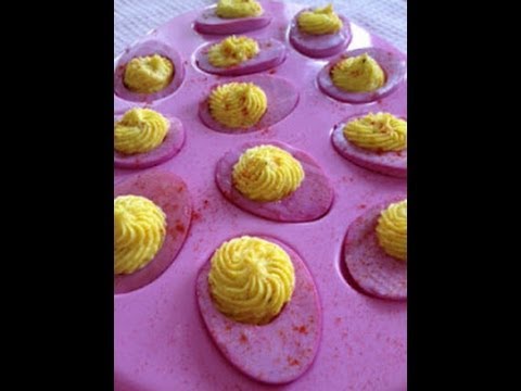 how to dye deviled eggs red