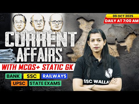 Current Affairs Today | 09 October Current Affairs 2025 | Daily Current Affairs | By Krati Mam