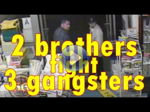 2 brothers fight off 3 gang members and get shot at in liquor store parking lot