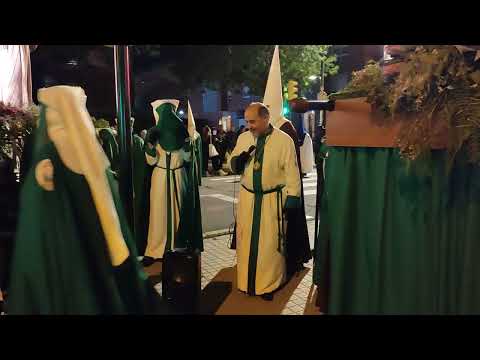 Cofradía de Las Negaciones. Acto en la antigua Ermita. Semana Santa Zaragoza 2023 Lunes Santo