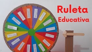 9 - Cómo hacer una ruleta de cartón educativa