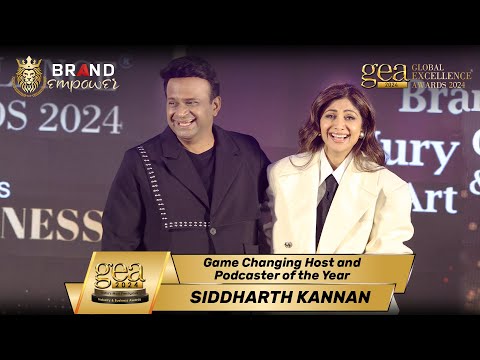 Siddharth Kannan wins GEA 2024 | Global Excellence Awards 2024 by Brand Empower