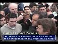 Gob. Daniel Scioli, Incidentes con productores agropecuarios