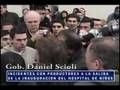Gob. Daniel Scioli, Incidentes con productores agropecuarios