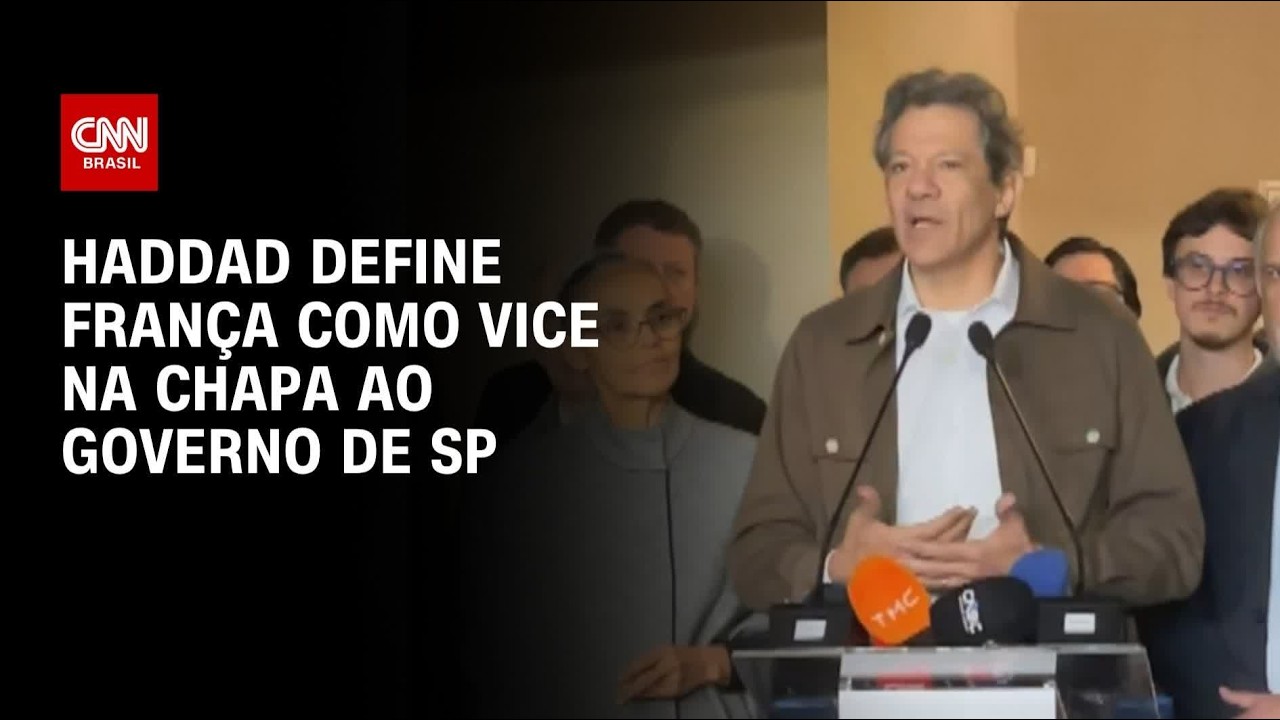 Haddad define França como vice em SP; Tebet e Marina vão disputar o Senado | CNN PRIME TIME