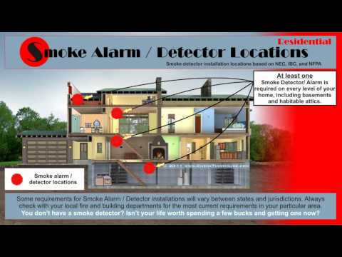 how to fit smoke alarm to ceiling