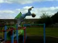 11 year, backflip off climbing frame