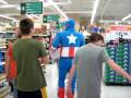 Captain America visits Walmart