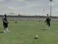 David Beckham, Reggie Bush Juggle an American Football David Beckham, Reggie Bush Juggle an American Football
