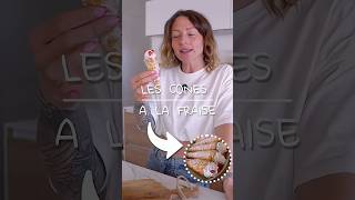 RECETTE CONES À LA FRAISE CHANTILLY 🍓