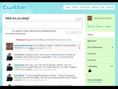 Twitter - A simple step by step tutorial on how to create your Twitter Account, Add friends and Tweet Posts!
