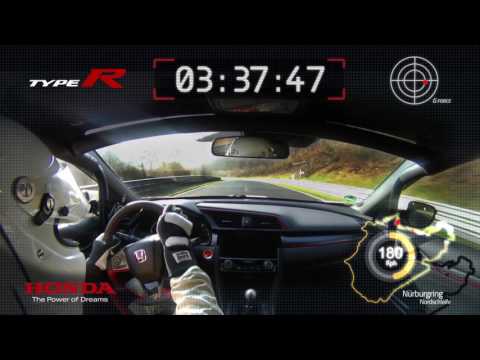Honda 2017 Type R – VBox Nürburgring lap record footage