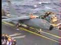 Porte Avions  Foch : Pontée au catapultage 1994