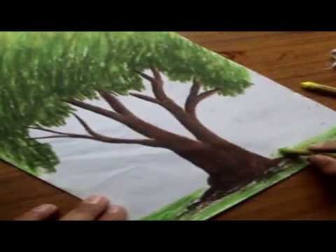 how to draw oil pastel flowers
