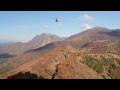 大分県九重連山にて、防災ヘリ「とよかぜ」出動。a rescue helicopter Toyokaze.