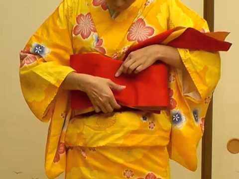 how to tie a yukata obi belt