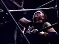 This is a very old video. Not into this kind of music much anymore. Anyways, this is a barbedwire net scaffold match. Spidernet, circus net, whatever the fuck you want to call it.