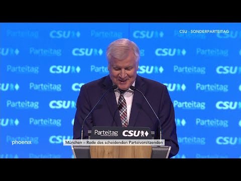 CSU-Parteitag: Eröffnung und Rede von Horst Seehofe ...
