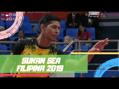 Sepak Takraw Regu Berpasukan | Malaysia 2 - 1 Indonesia | Sukan SEA 2019 | Astro Arena