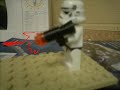one little lego dude against tons of other little lego dudes.


music: battle of the heroes, composed by john williams, performed by the global stage orchestra.