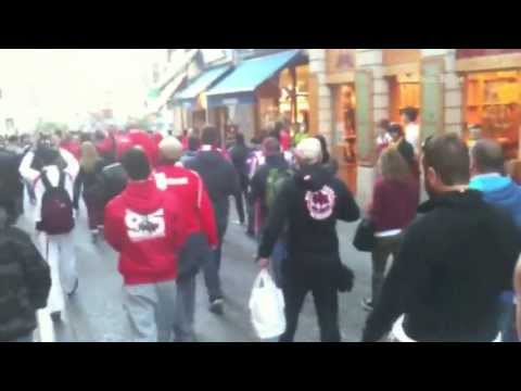 www.pornx.gr - Olympiacos FC fans @ Brussels (Anderlecht) 2013 Before the game, city center of Brussels.