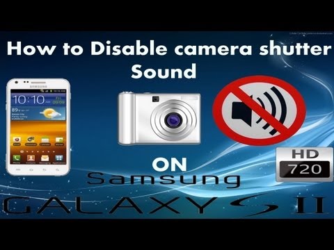 how to mute the camera sound on galaxy s