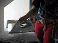 D.I.Y. Tee-shirt stenciling, how to video.