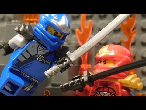 Blue Ninja Go - The Lego Ninjas are battling to the death in a deadly volcano who will win the Red Ninja or the Blue Ninja.