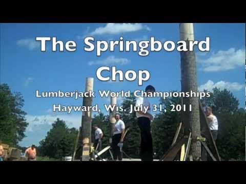springboard - The Springboard Chop finals at the 2011 Lumberjack World Championships in Hayward, Wisconsin. July 31, 2011.