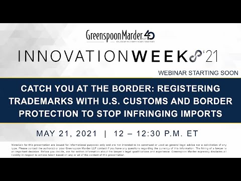 Registering Trademarks With U.S. Customs and Border Protection to Stop Infringing Imports