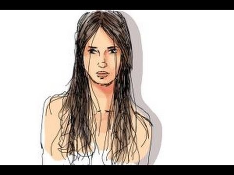 how to draw wet hair